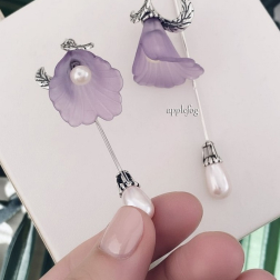 Серебряные серьги Эльфийский амулет 